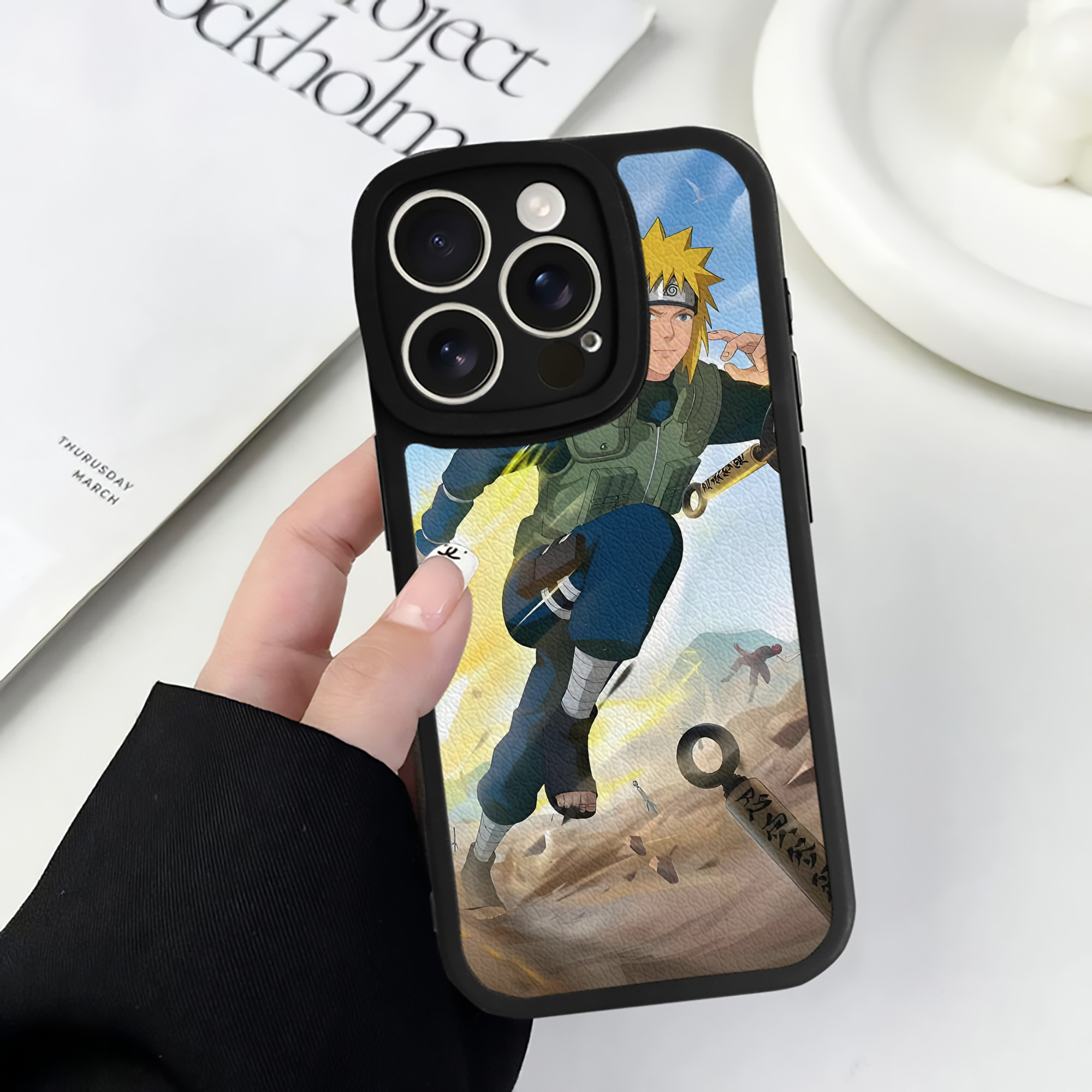 （画像用） NARUTO -ナルト- NARUTO -ナルト- 疾風伝 【iPhone 16シリーズ対応】シリコンスマホケース（レザー調） 材質：シリコン